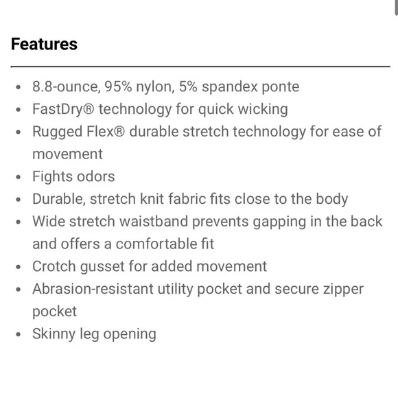 Carhartt Black Force Fitted Lightweight Utility Leggings Size XS EUC - Picture 16 of 16